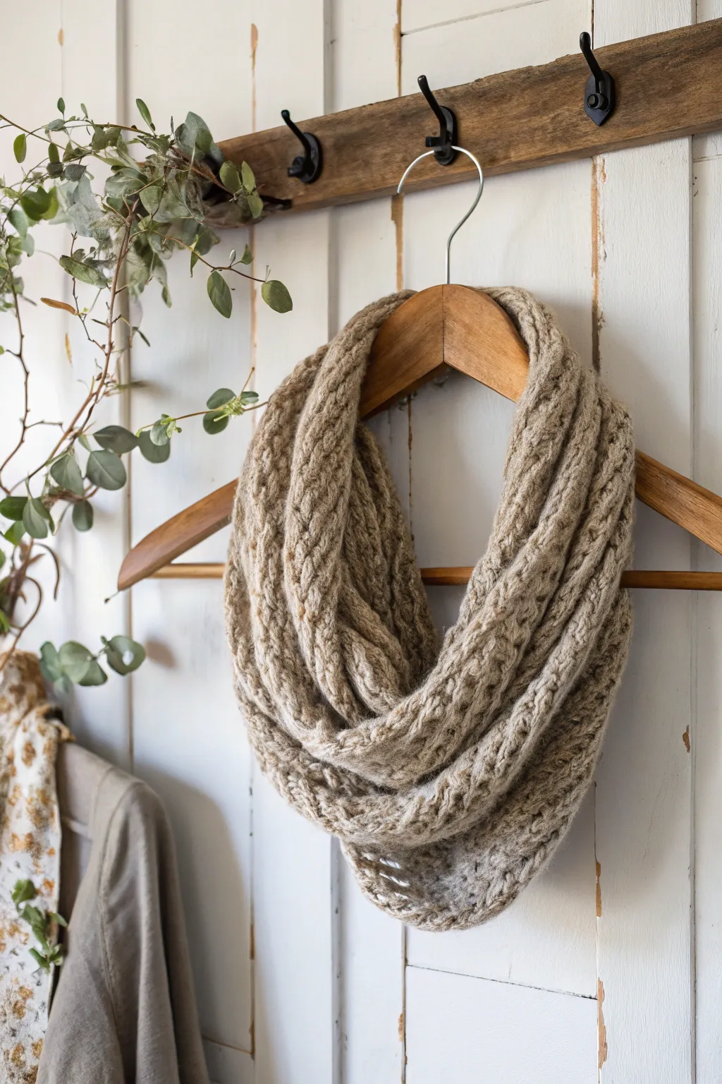 Embrace the chill with effortless style: The Faux Infinity Scarf.