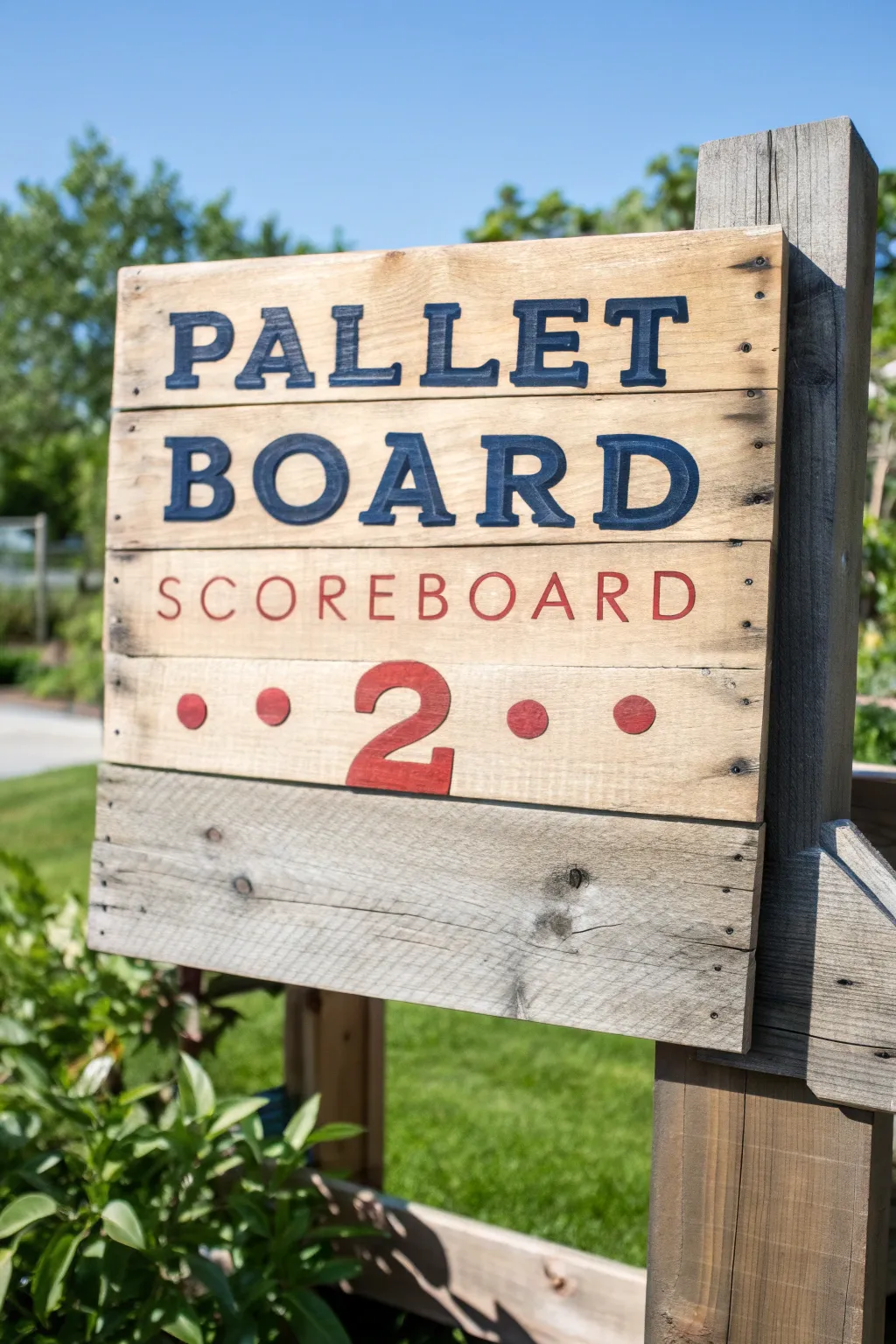 Craft Your Game: A Bold Pallet Board Scorekeeper for Outdoor Adventures