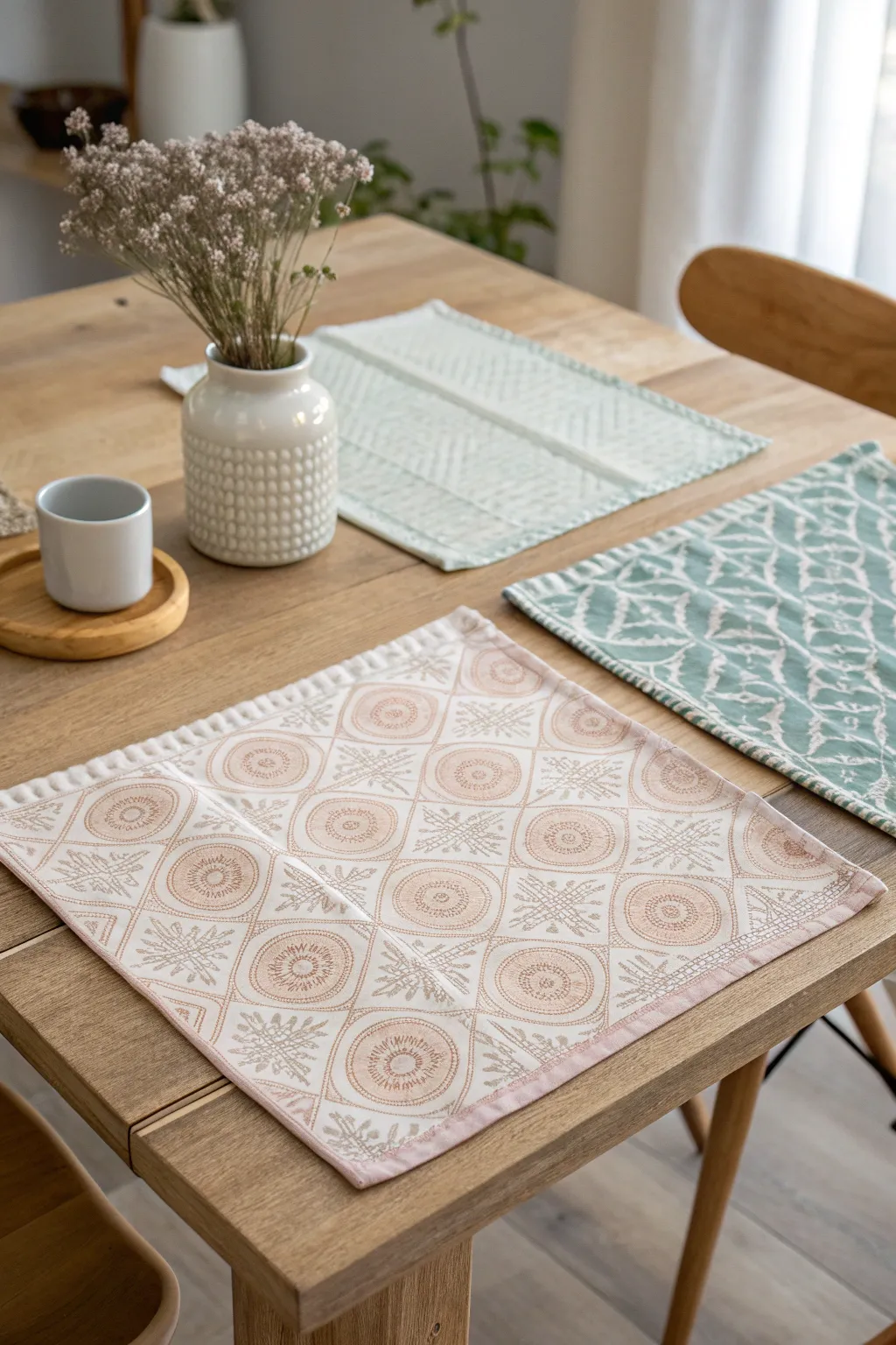 Elevate your dining experience with these chic reversible placemats, perfect for any occasion.