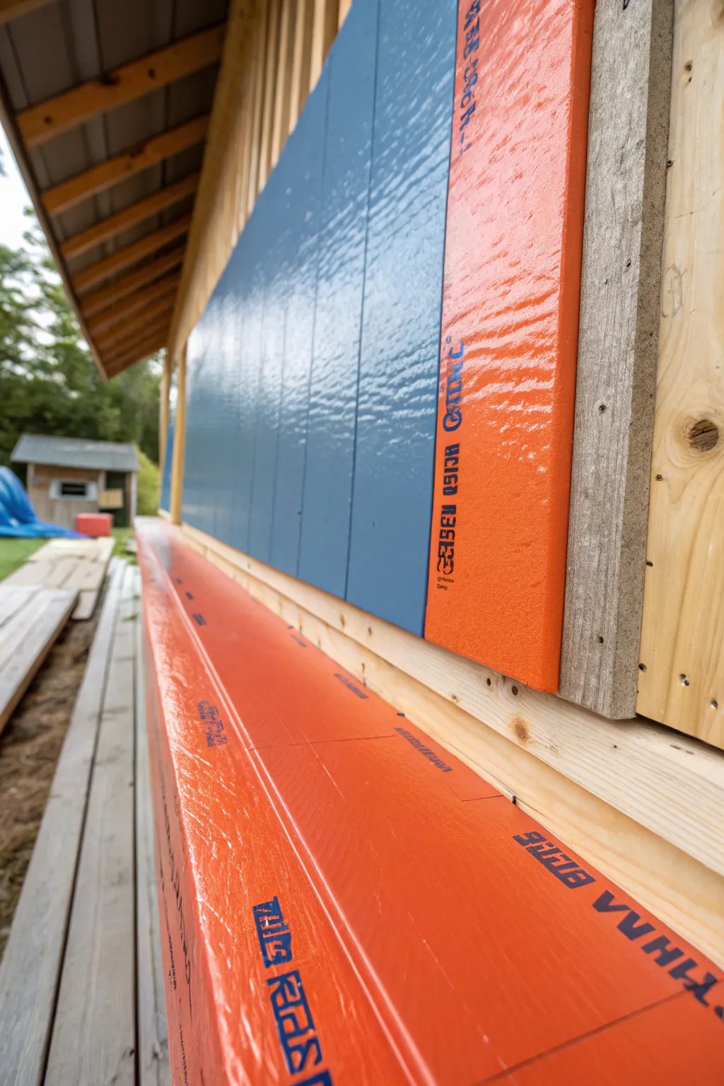 Enhance your shed's strength and insulation with vibrant rigid foam boards.