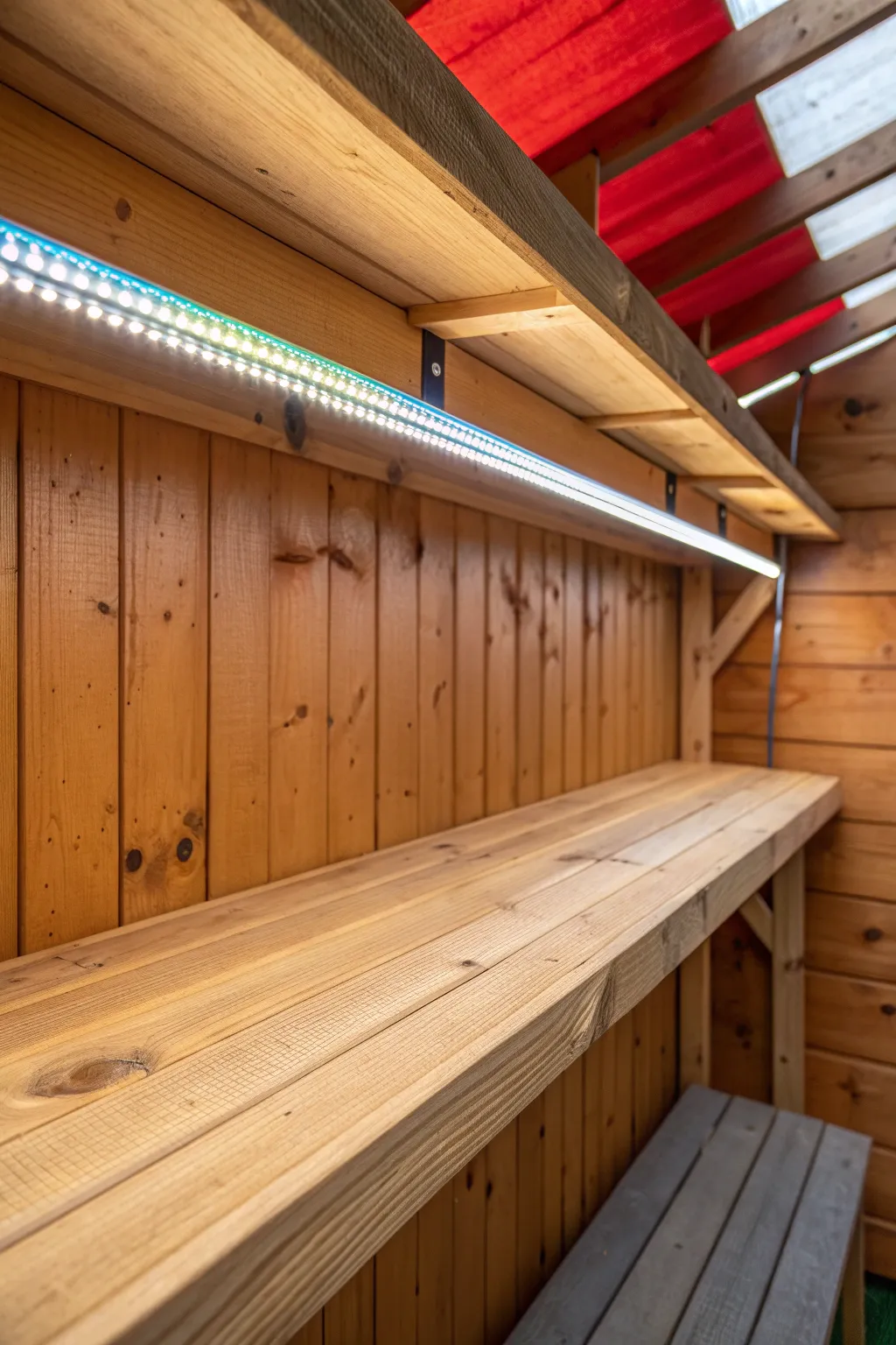 Brighten your shed projects with the modern touch of LED strip lights.