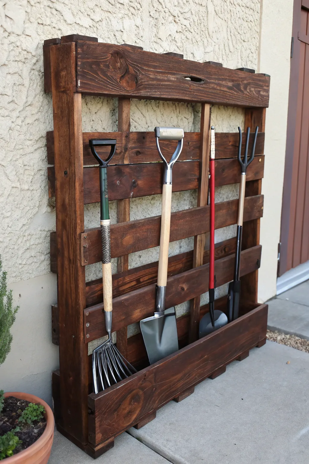 Transform your shed with wooden pallet wonders – where craftsmanship meets functionality.