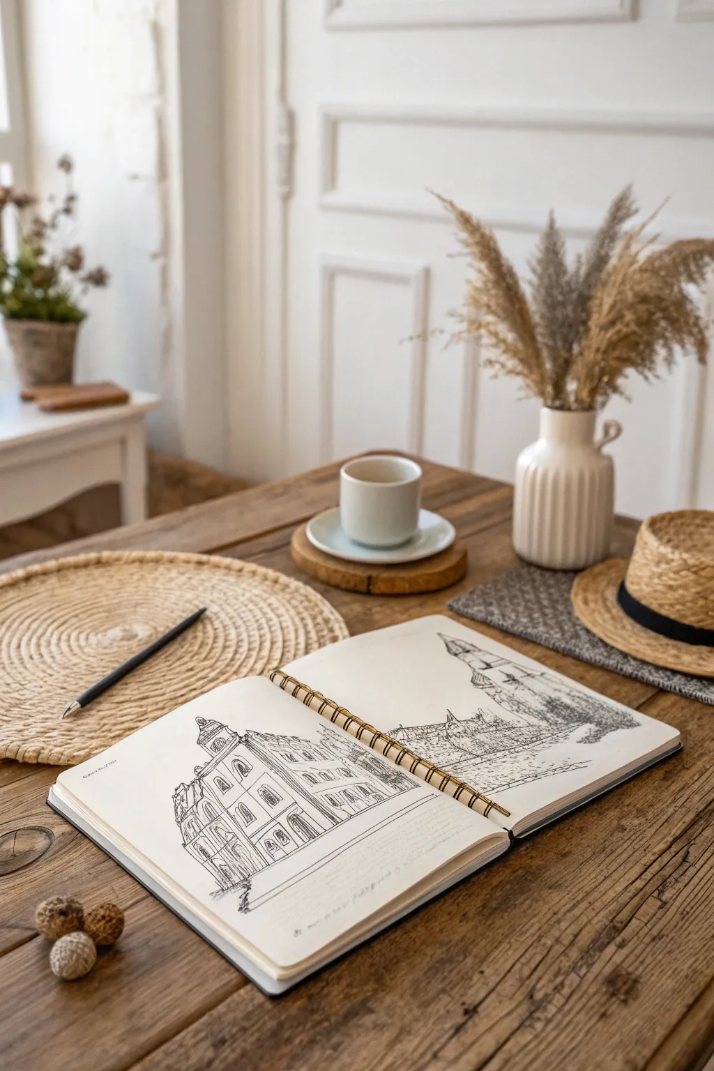 Capture the soul of the city with every stroke in your art journal. #ArchitecturalAdventures