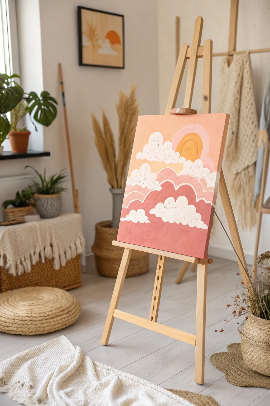 Embrace the sky's beauty with vibrant, handcrafted cloud art.