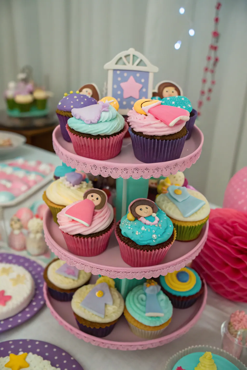 Mini cupcake sleepovers, perfect for individual servings.