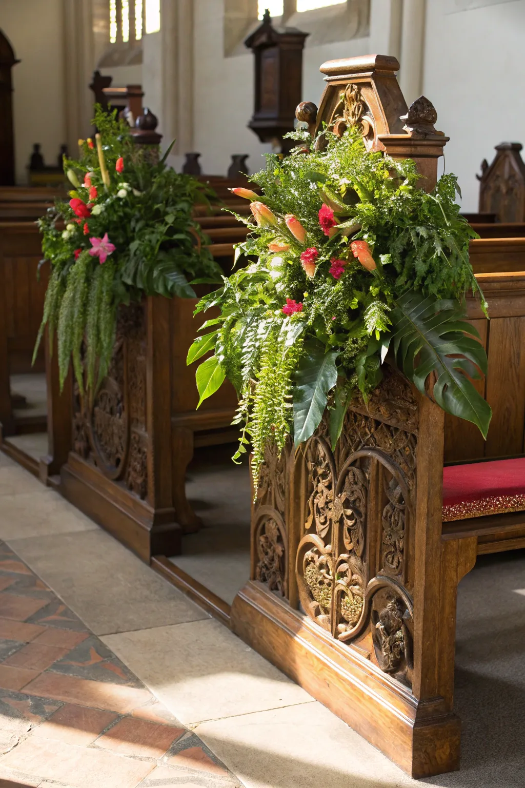 Transform your space with nature's touch: Elevate your church renovation with vibrant greenery.