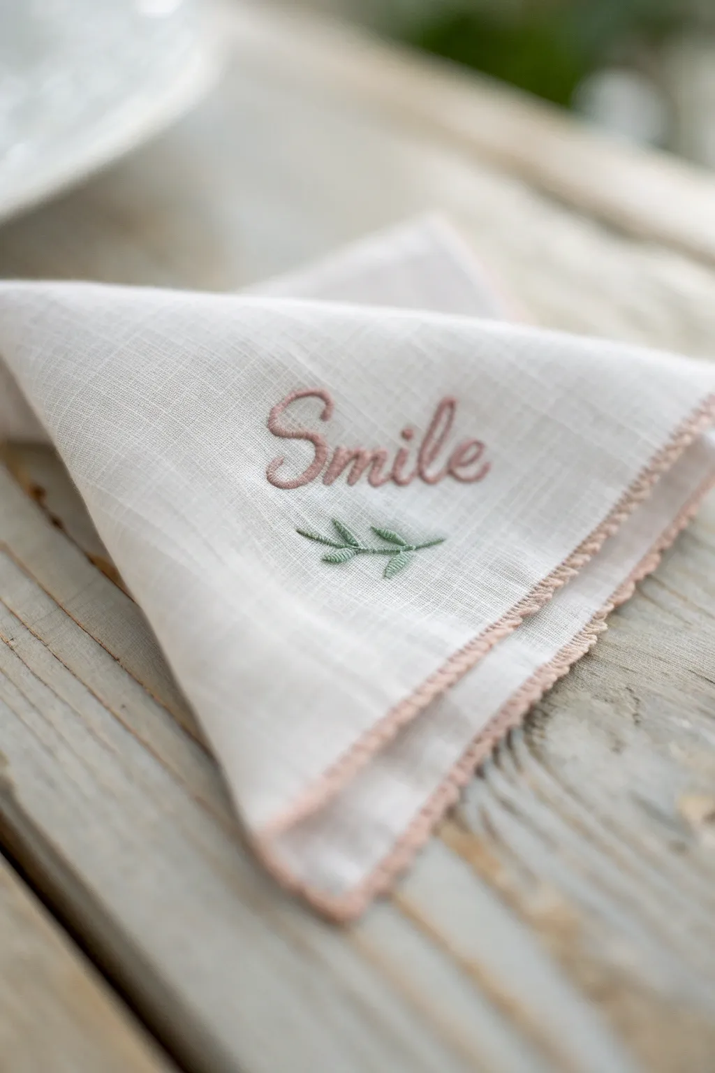 Embrace positivity with a simple stitch: a little 'smile' goes a long way.