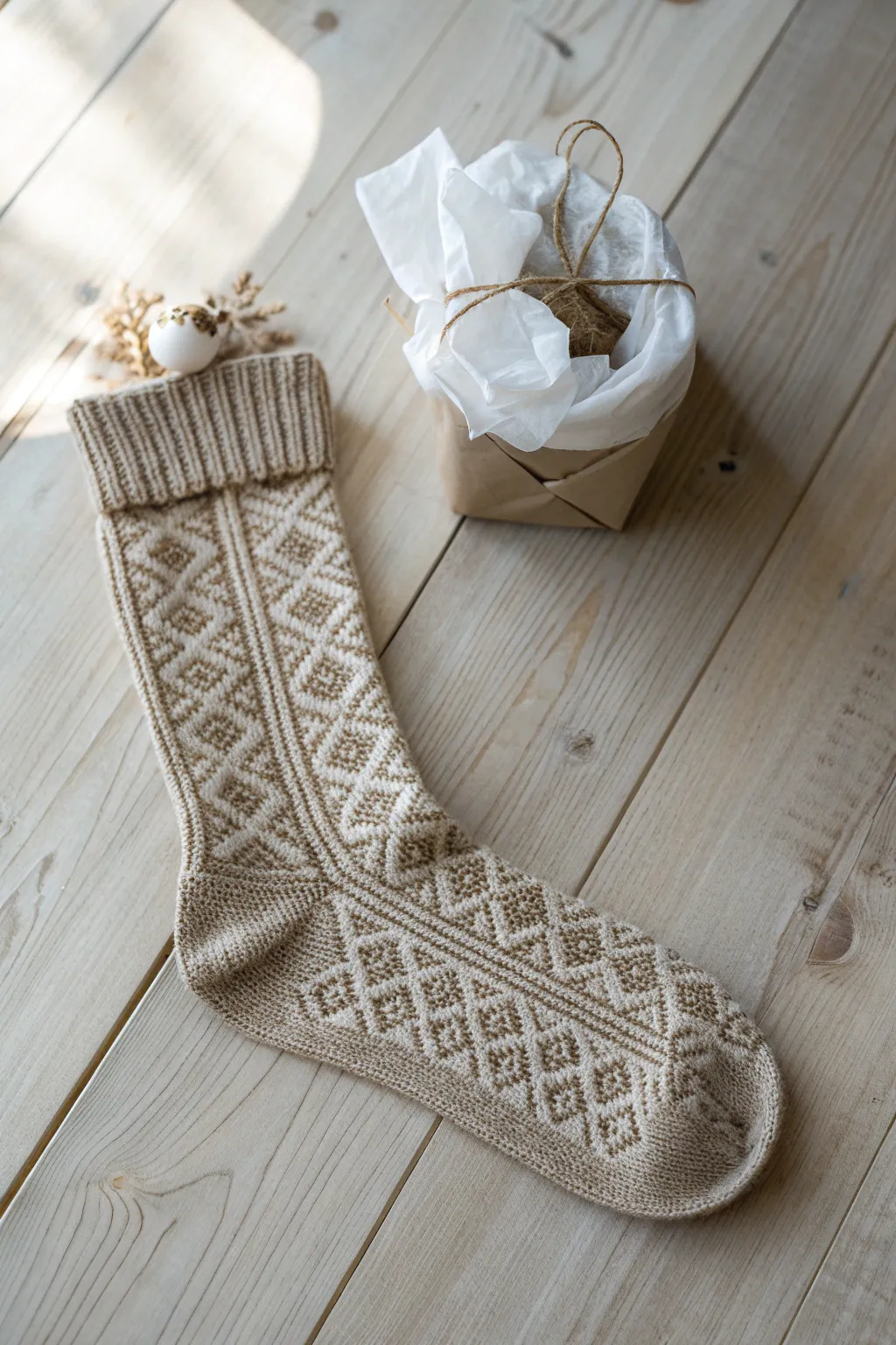 Unwrap joy with a surprise tucked inside these beautifully crafted socks.