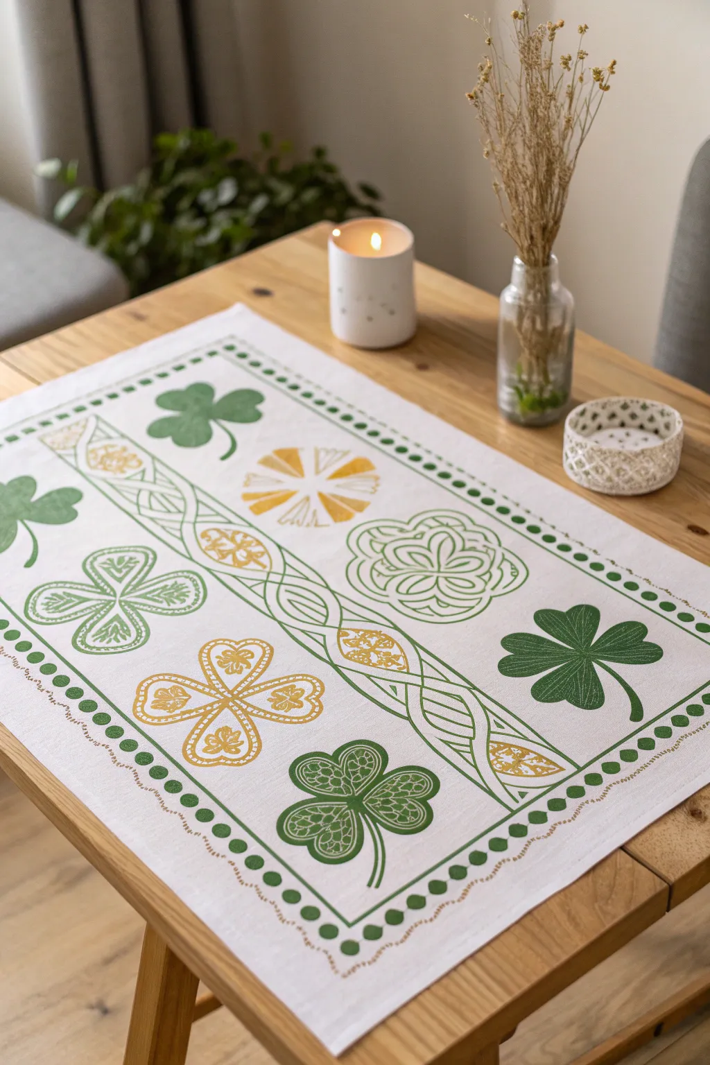 Add a touch of festive charm to your space with this collaborative St. Patrick's Day table poster!