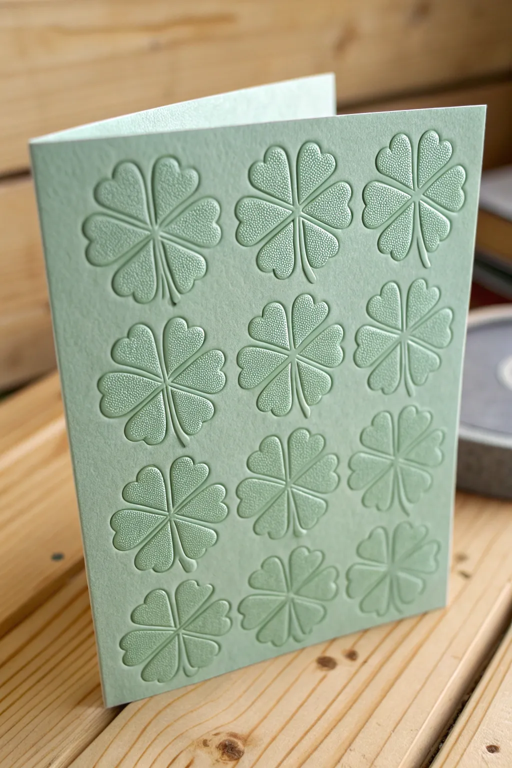 Discover the elegance of embossed shamrocks for a touch of sophistication this St Patrick's Day.