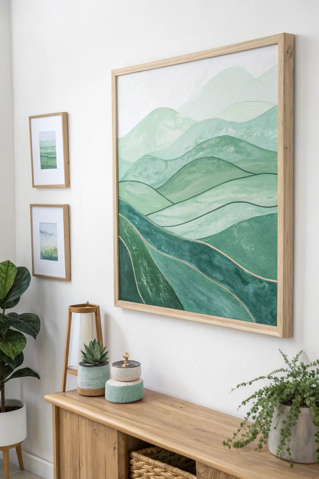 Embrace the subtle beauty of abstract green landscapes, a perfect nod to St. Patrick's Day that enchants all year round.