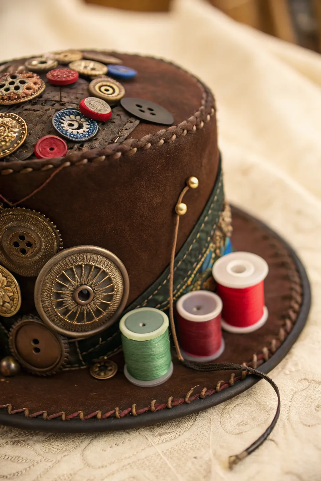 Craft Your Look: A Steampunk Hat That Buttons Up Style