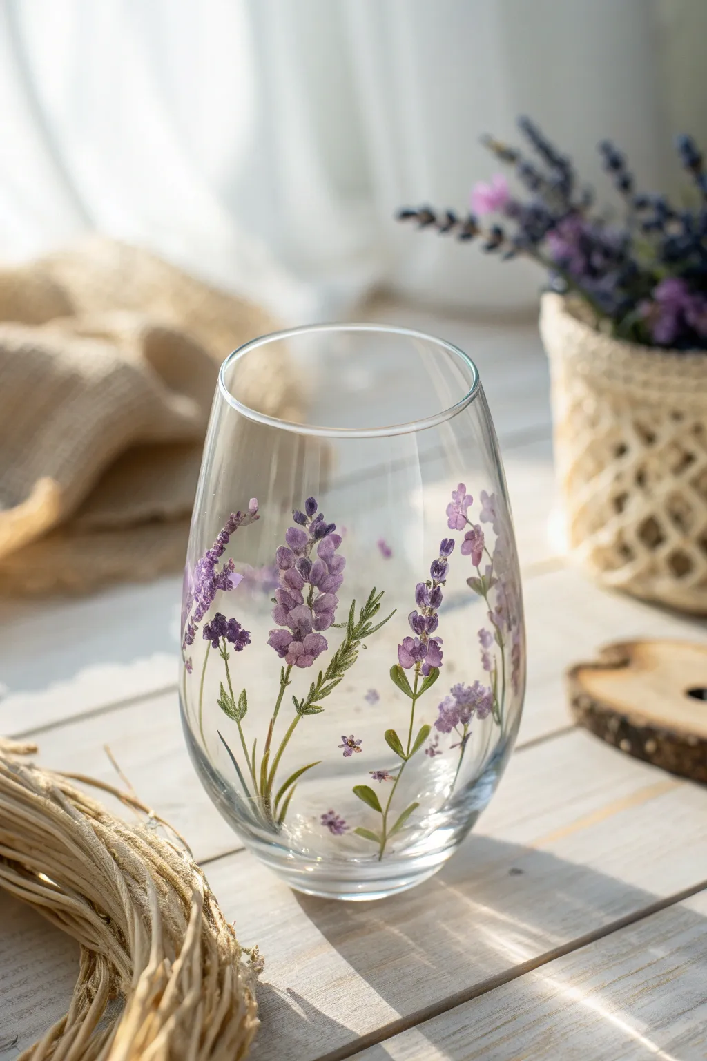 Sip serenity with a touch of lavender elegance.