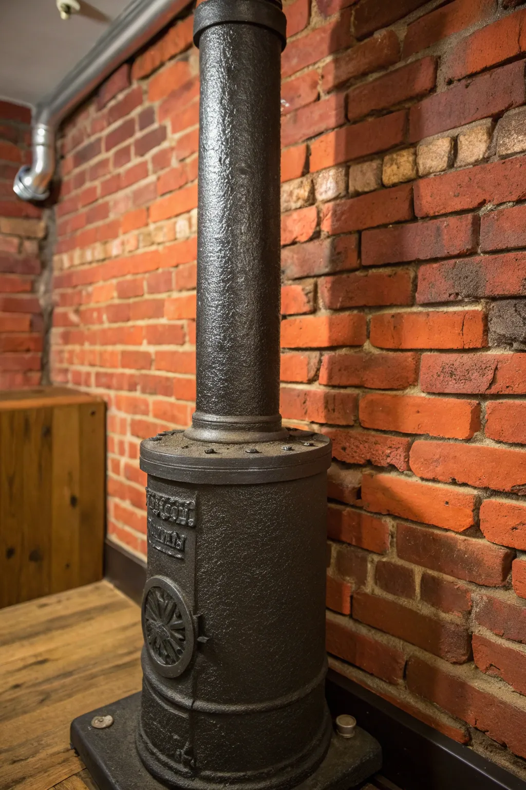 Elevate your space with a bold industrial edge — raw iron meets exposed brick for a striking statement.