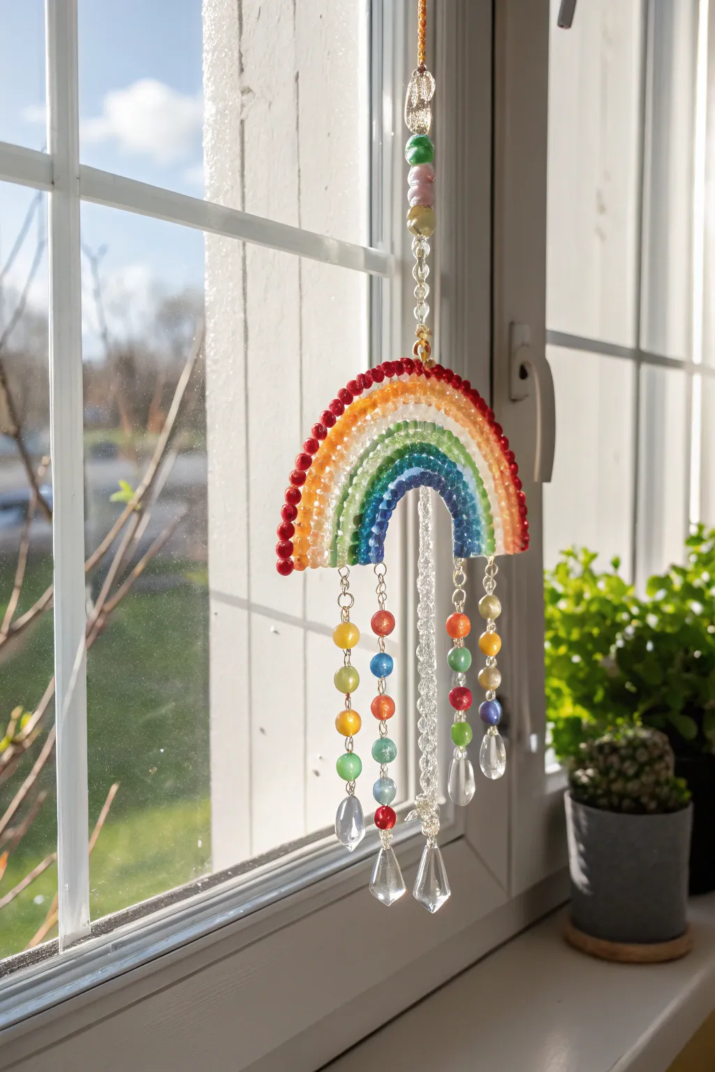 Brighten your day with a touch of rainbow magic in minimalist style.