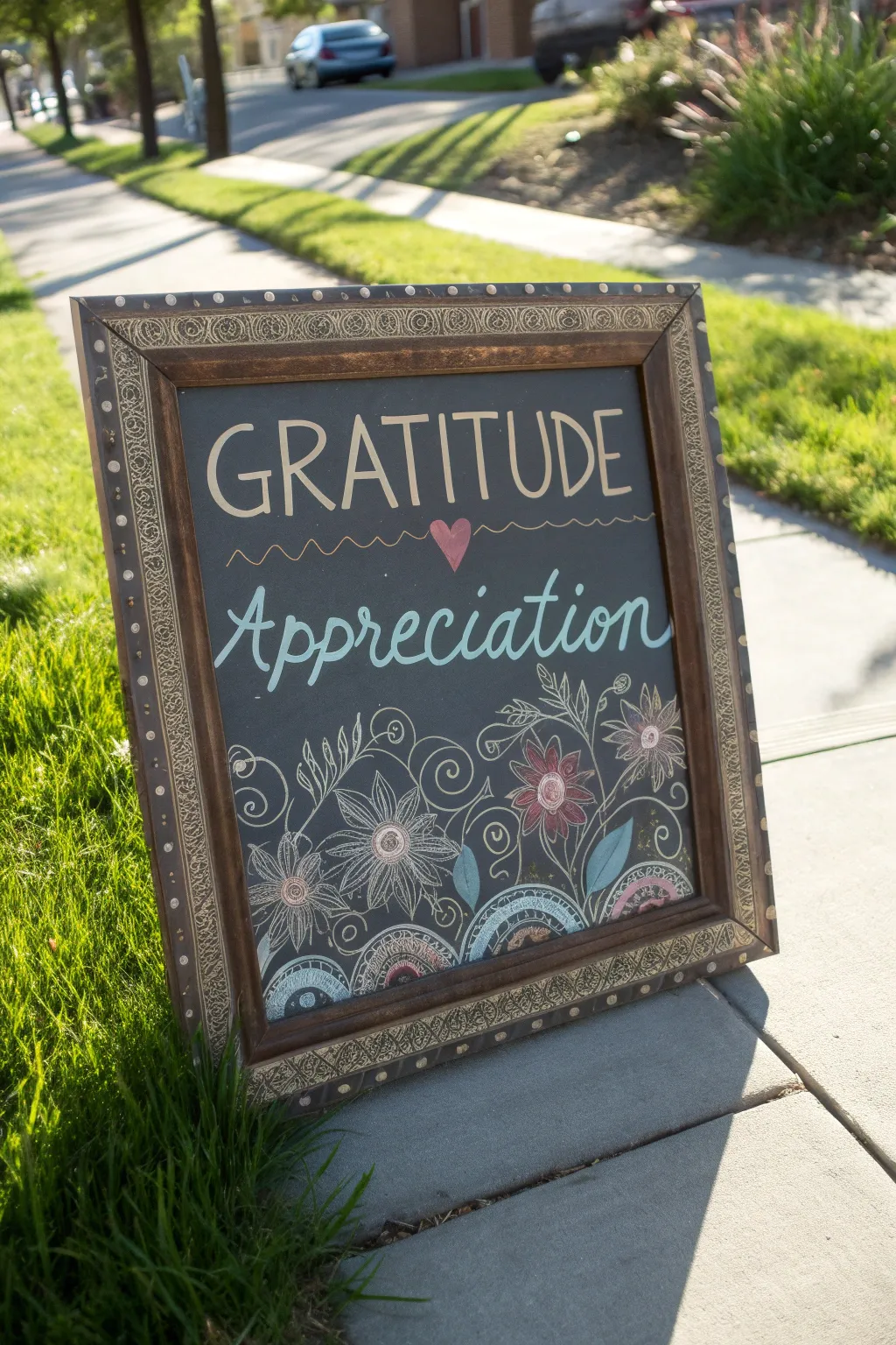 Capture heartfelt messages in chalk frames, a perfect blend of simplicity and beauty for Teacher Appreciation.