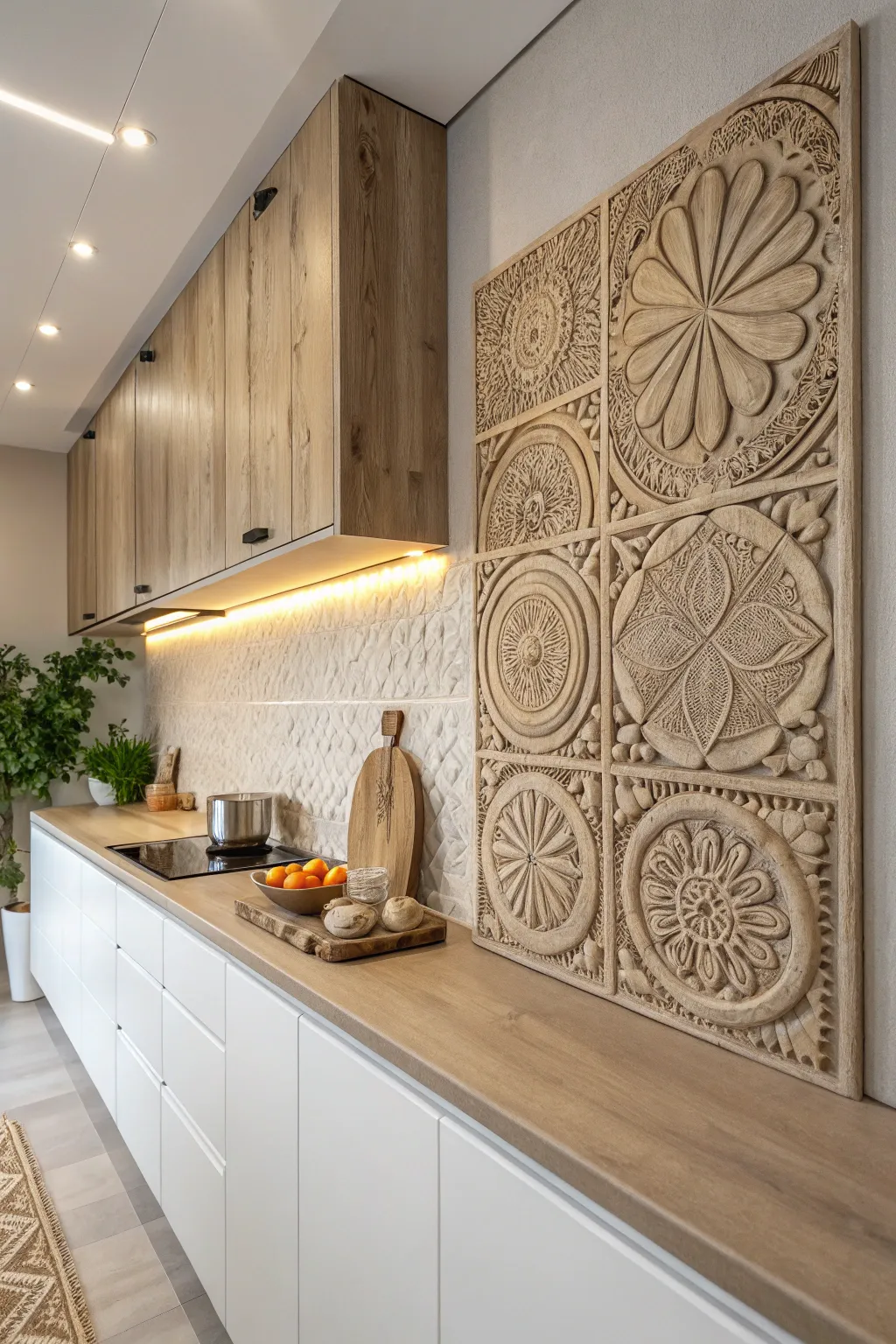 Transform your space with a textured clay art panel that blends artistic beauty with functional design.