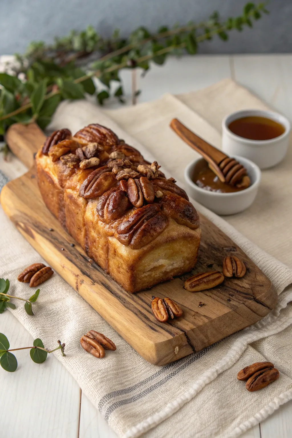 Indulge in the rustic elegance of Maple Pecan Pull-Apart Bread, where simplicity meets sweet sophistication.