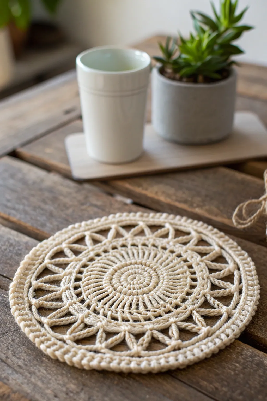 Elevate your coffee table with the charm of handcrafted crochet coasters.
