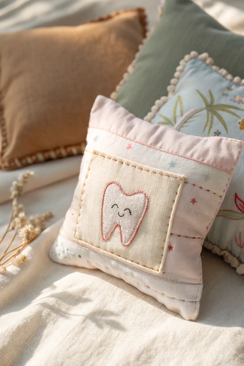 Transform cherished fabric scraps into a unique tooth fairy pillow, weaving stories into every stitch.