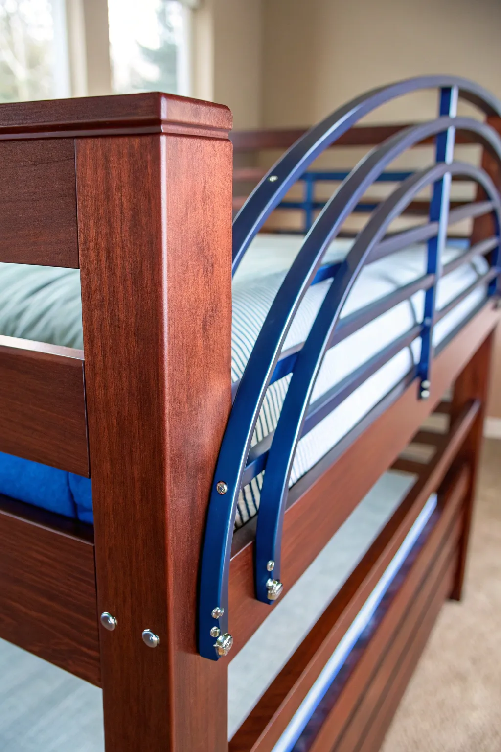 Transform your bunk bed with magnetic safety bars for style and practicality!