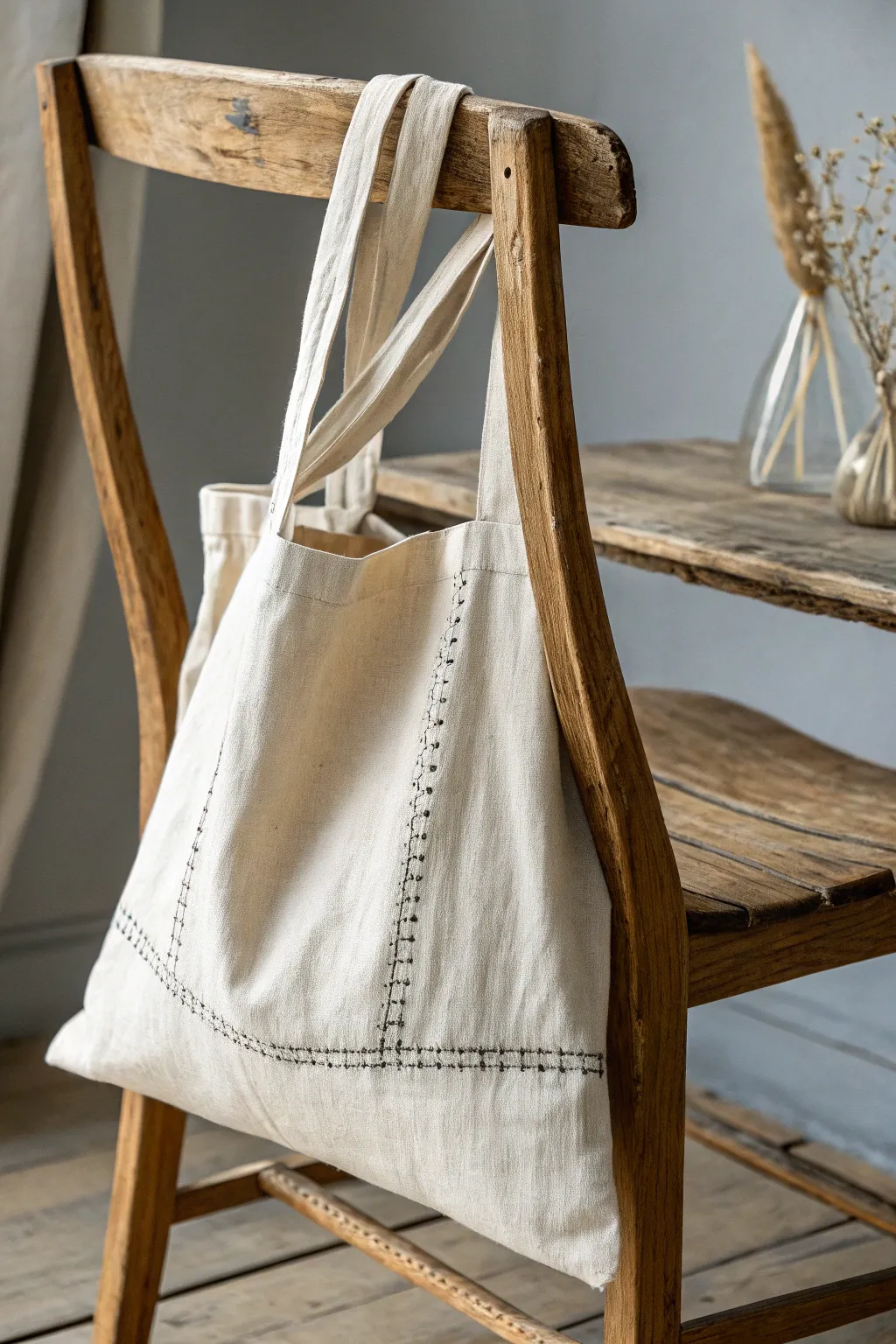Embrace simplicity with a natural linen tote—where Scandinavian minimalism meets Boho elegance.