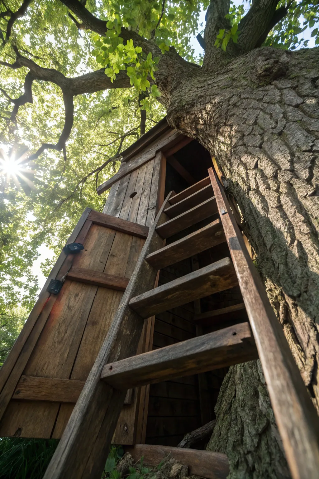 Unlock the secrets of adventure with a hidden ladder to your treehouse getaway.