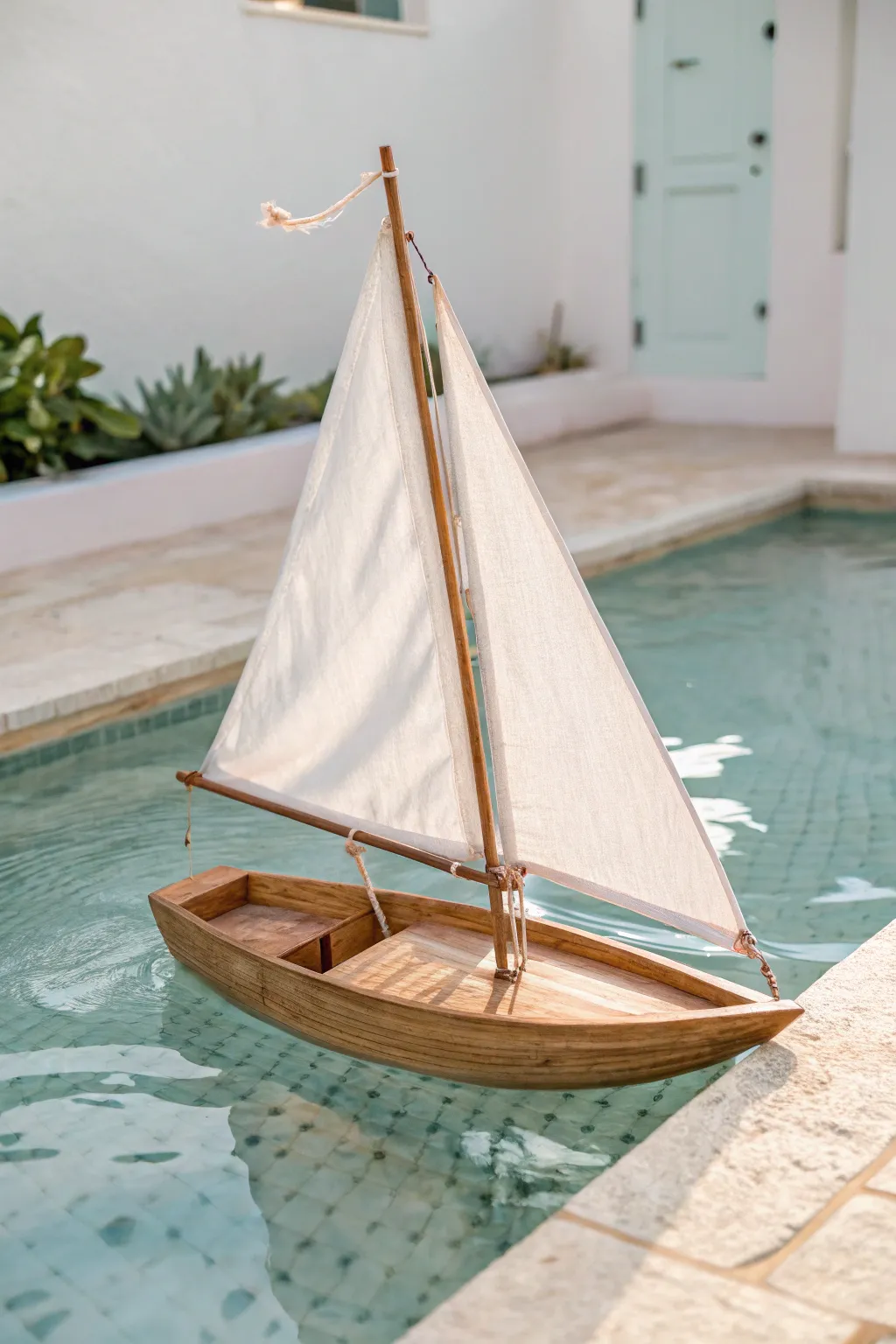 Set sail with minimalist charm: handcrafted triangle sailboats that float elegantly in style.