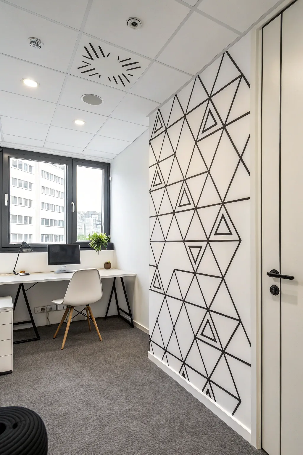Subtle vector art introduces geometric flair with elegance.