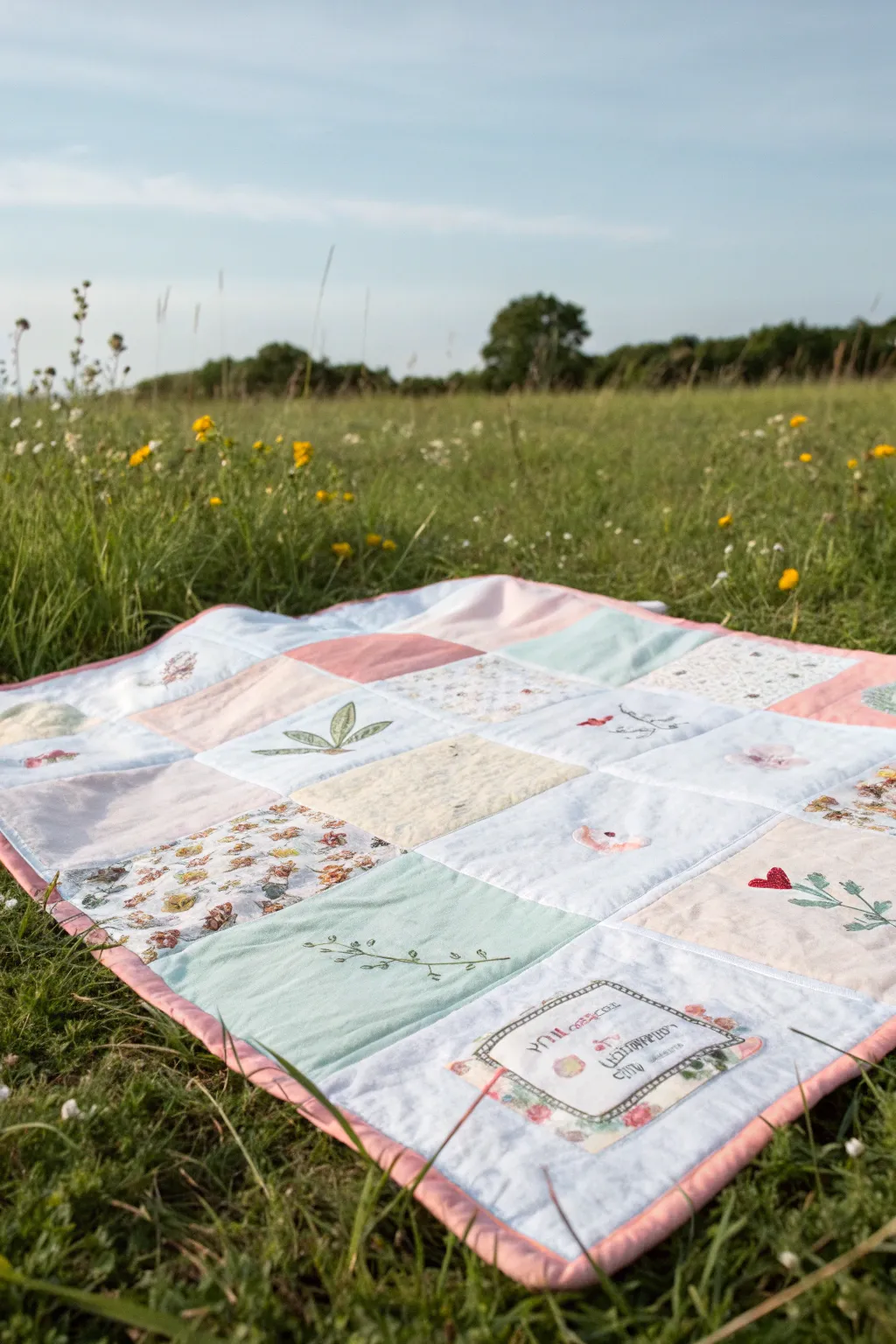 Embrace the outdoors with a quilt that tells your story. Perfect for a peaceful picnic and reliving past adventures.