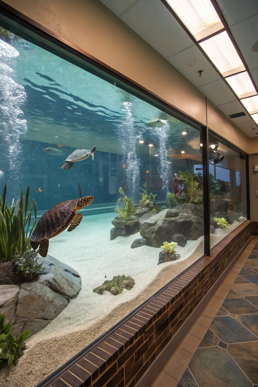 Spacious splendor providing ample room for turtles to roam freely.