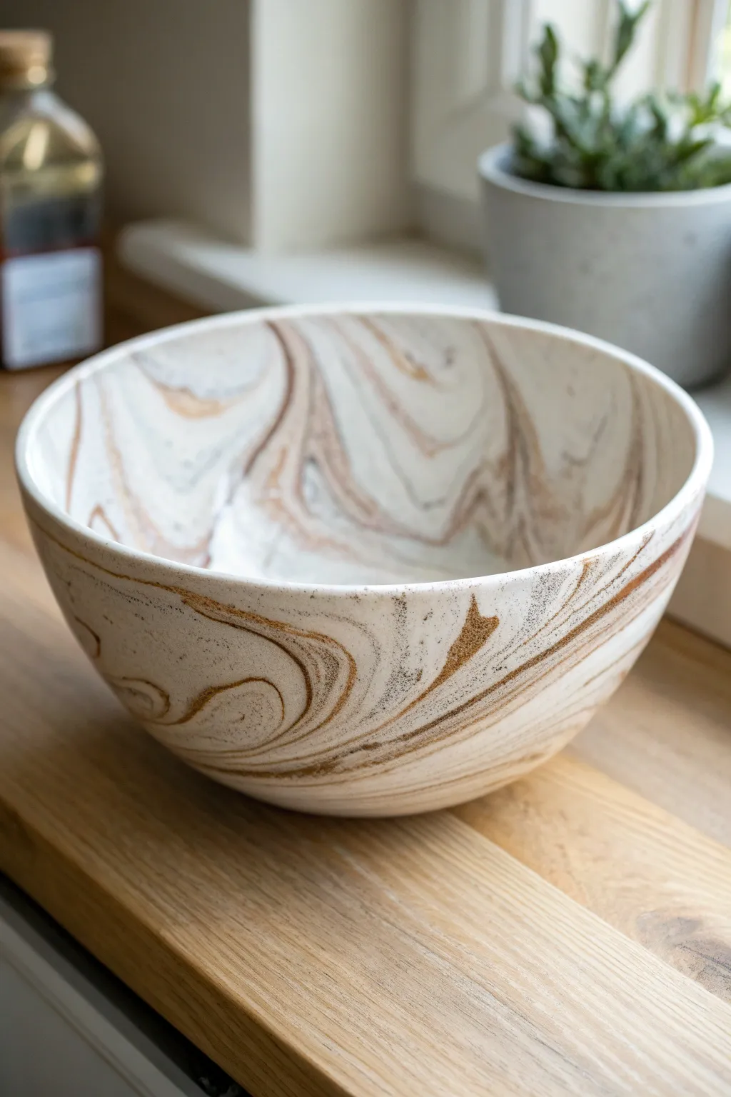 Discover the enchanting allure of marbled ceramics – each piece a unique masterpiece of swirling underglaze.