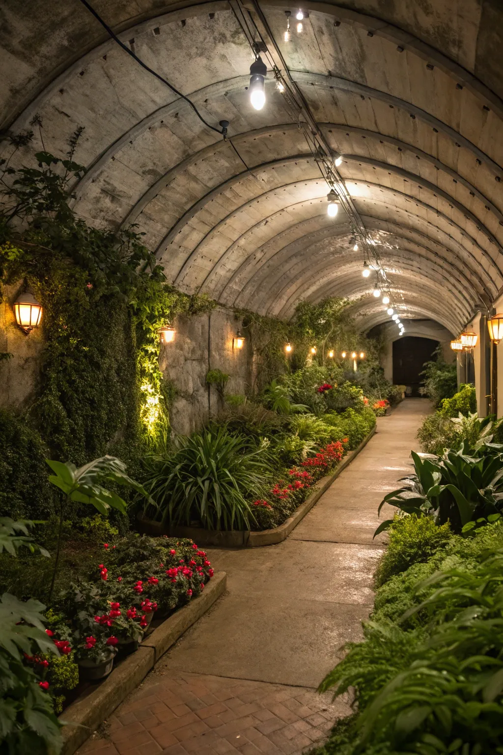 Underground gardens offer a serene escape within your shelter.