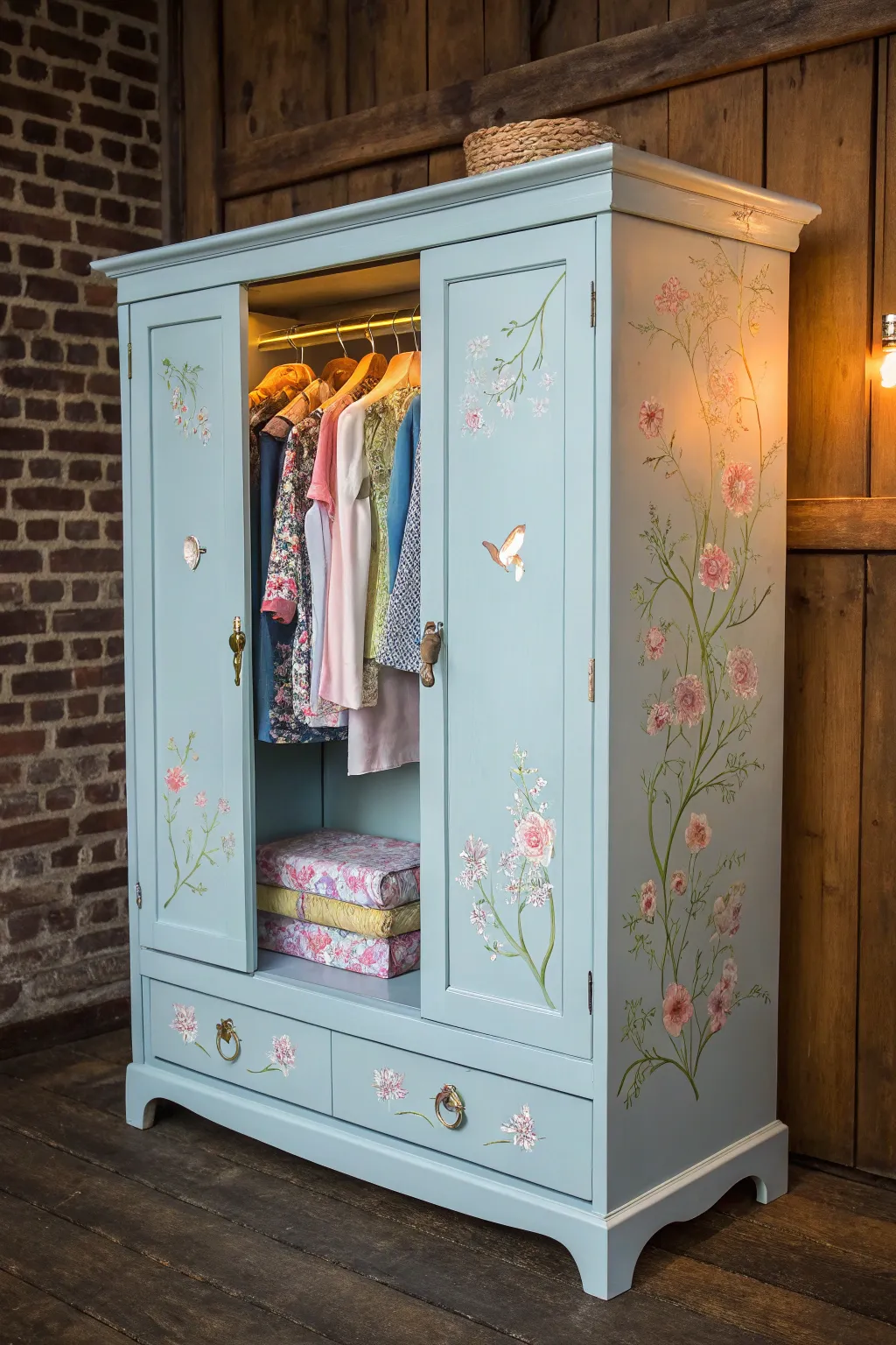 From TV Cabinet to Tiny Wardrobe: A Pastel Transformation for Your Little One's Room.