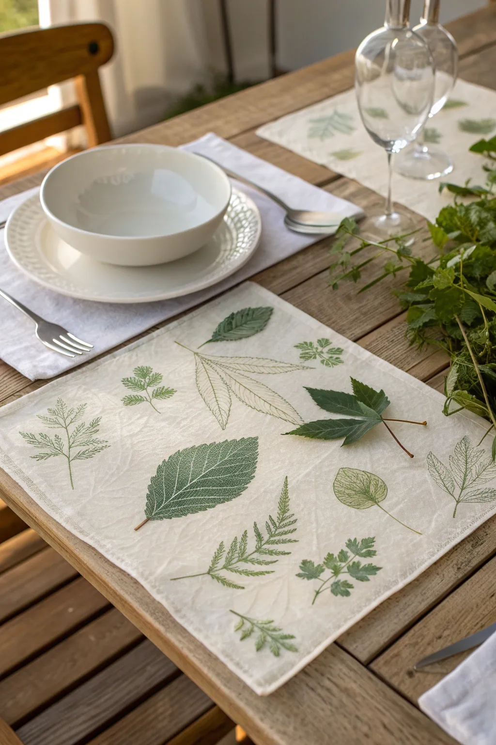 Elevate your dining experience with handmade wax paper placemats, where simplicity meets nature's elegance.