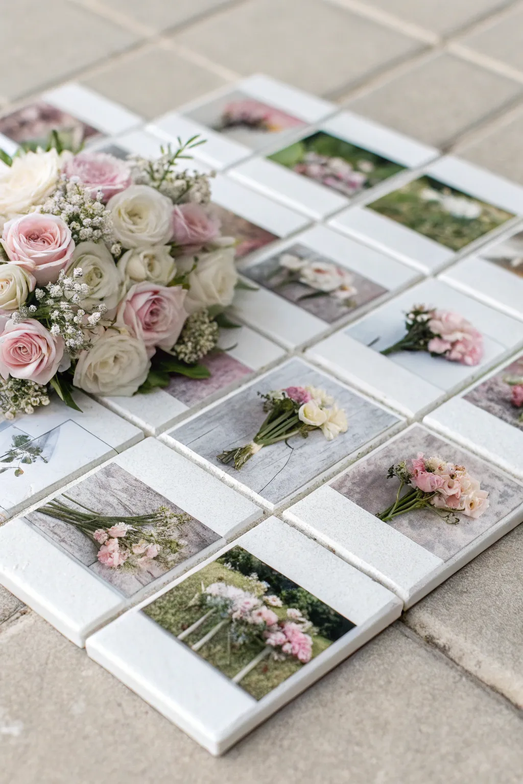 Transform cherished memories into art with a wedding mosaic masterpiece.