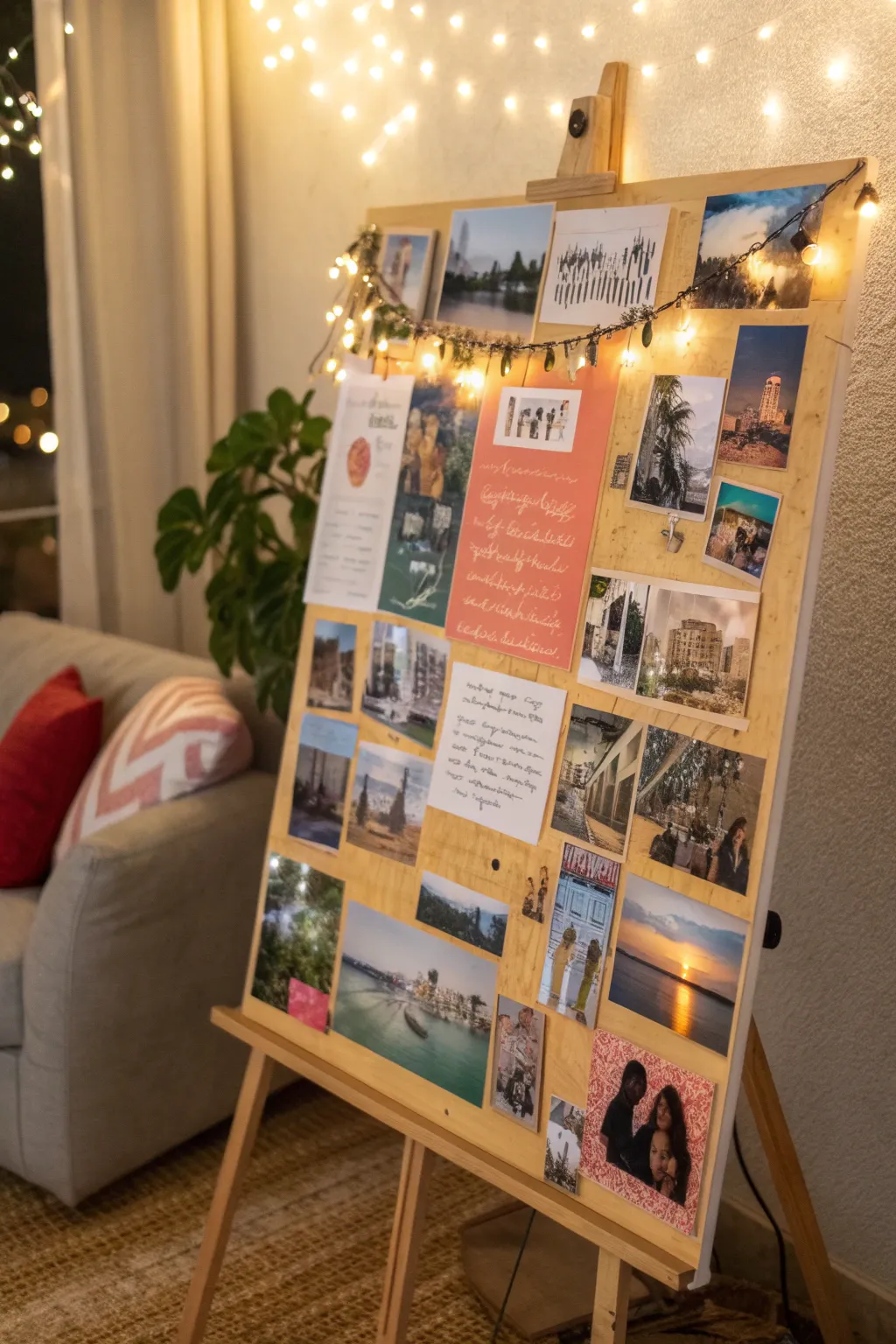 A vision board section to inspire and motivate.