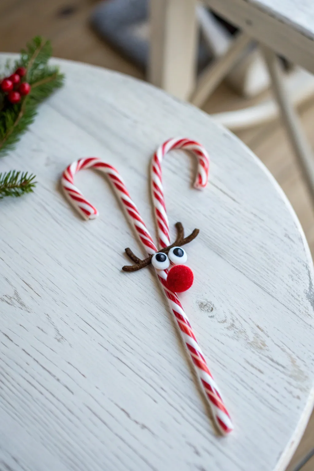 Discover the joy of simple creativity with this adorable Candy Cane Reindeer!
