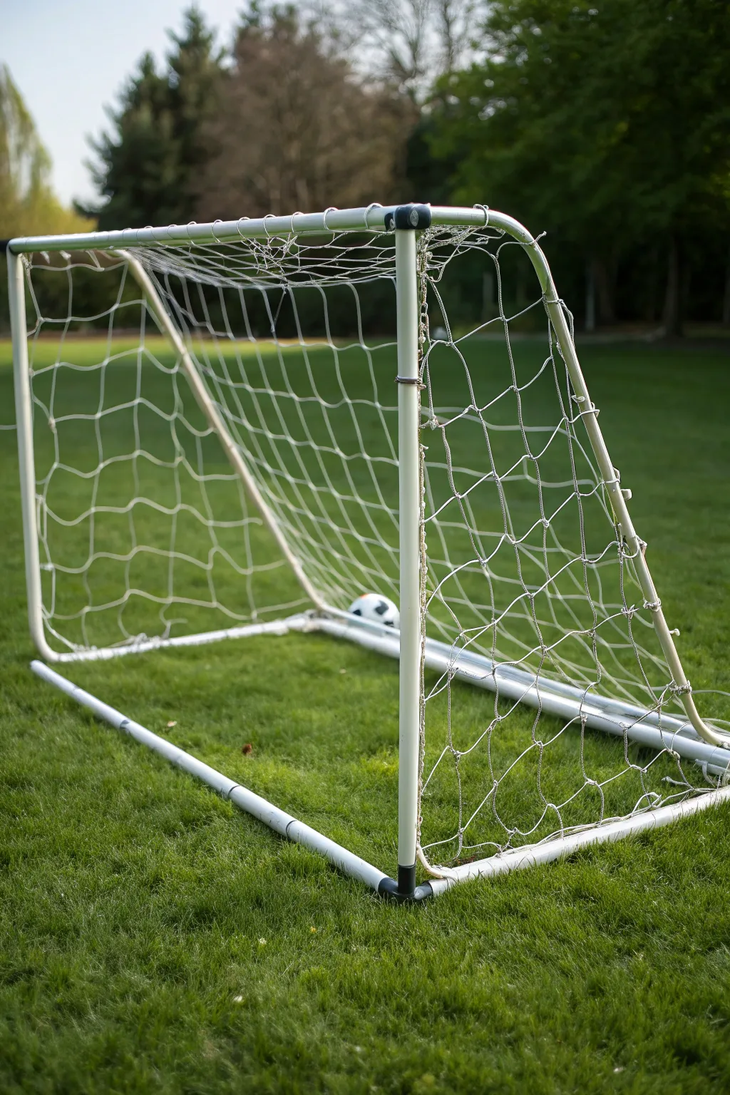 Transform your old trampoline into a stylish DIY soccer goal and score big on creativity!