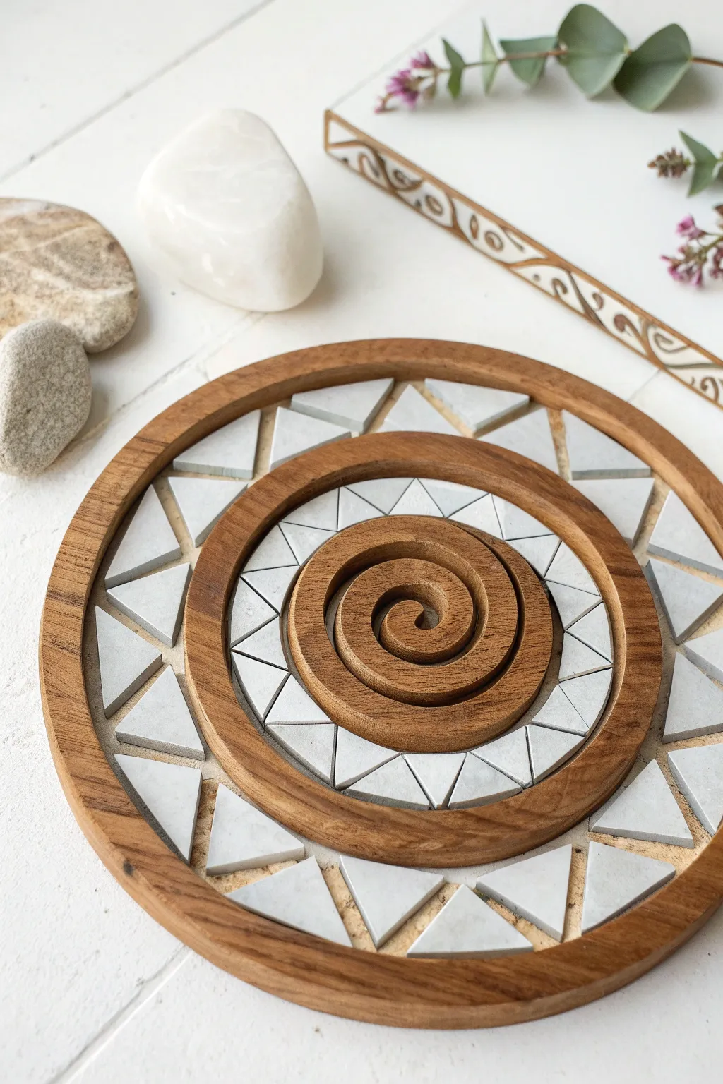Discover the beauty of geometric harmony with this stunning Wheel of Theodorus art piece, perfect for modern minimalist decor.