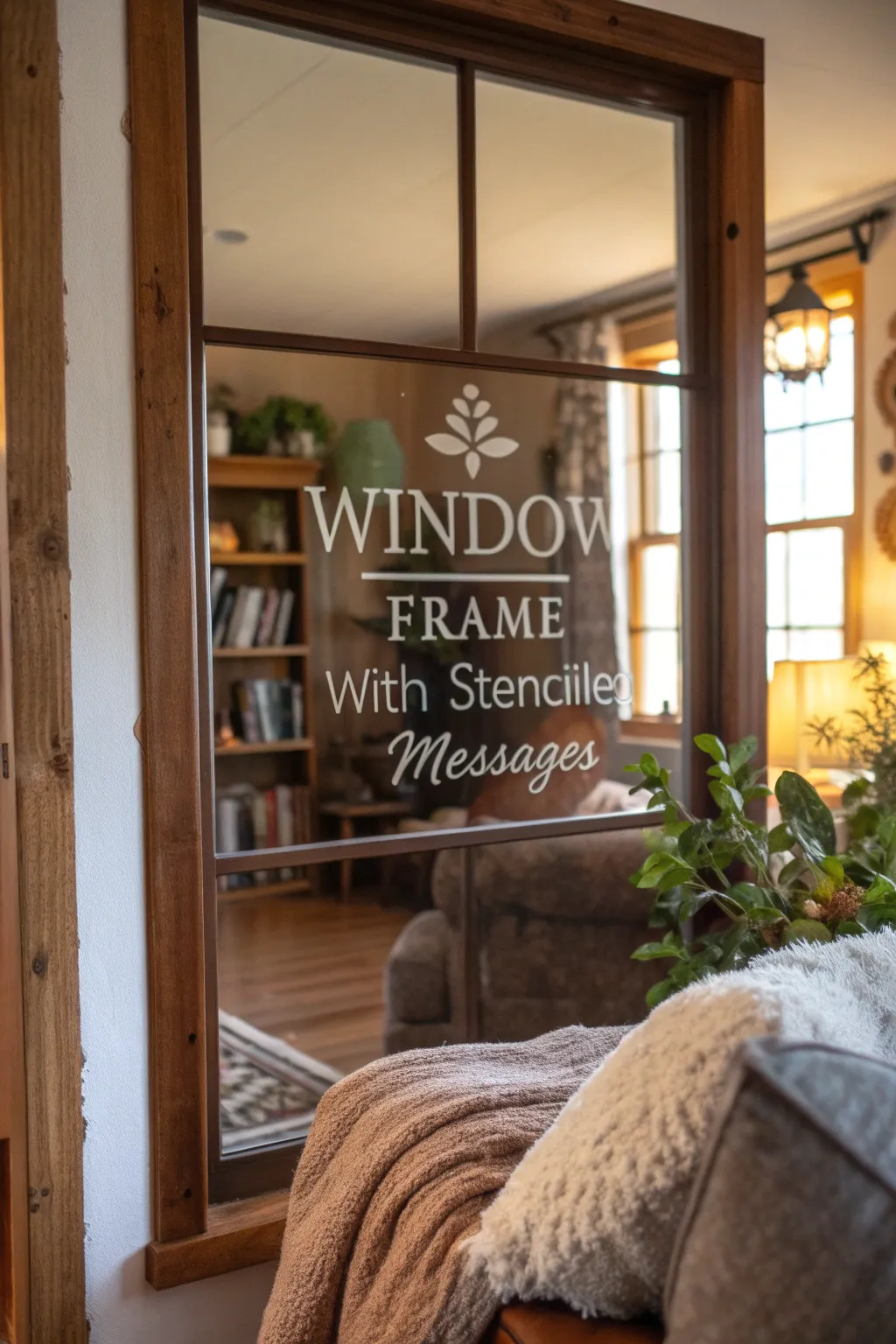 Personalize window frames with meaningful signage.