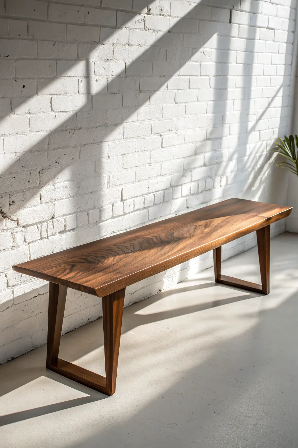Defy gravity with style: Experience the art of floating with this handcrafted wooden bench.