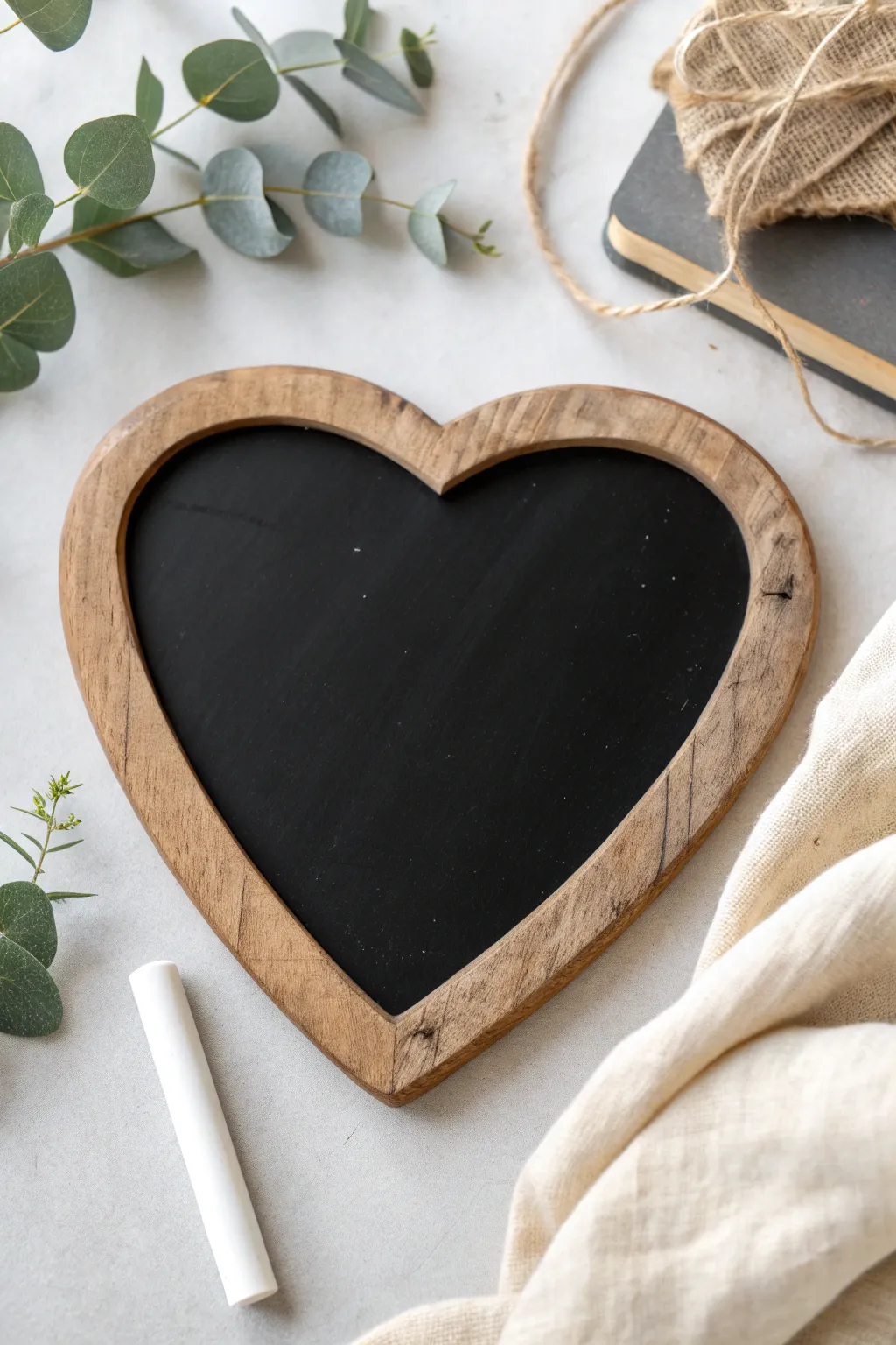 Transform your wooden heart into a charming chalkboard for sweet notes and reminders.