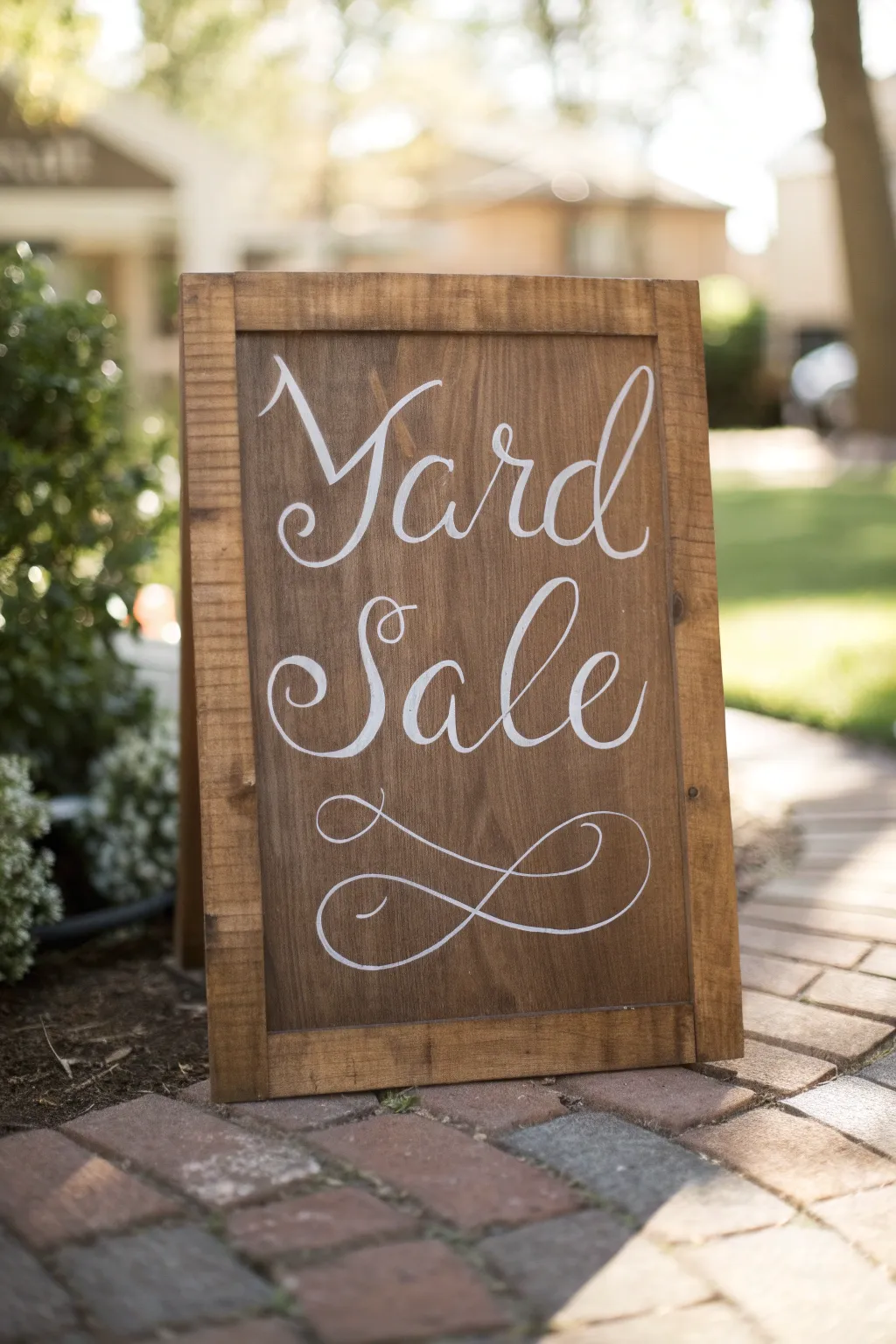 Add a personal touch to your sale with a charming handwritten sign.
