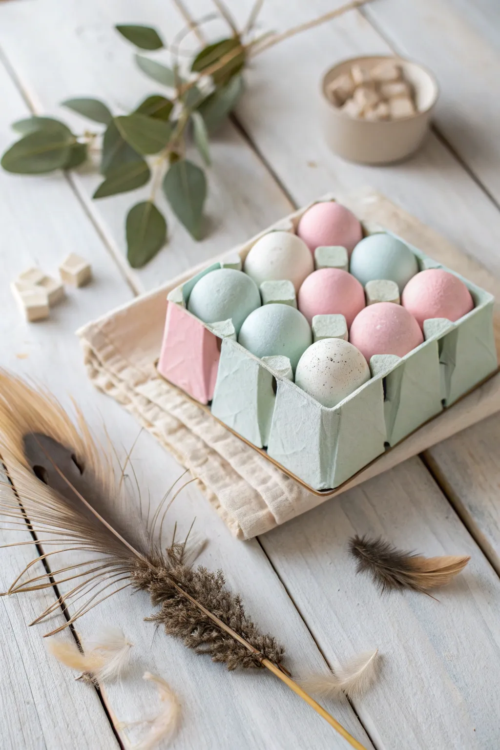 Transform ordinary egg cartons into playful, pastel cubes that delight and educate!
