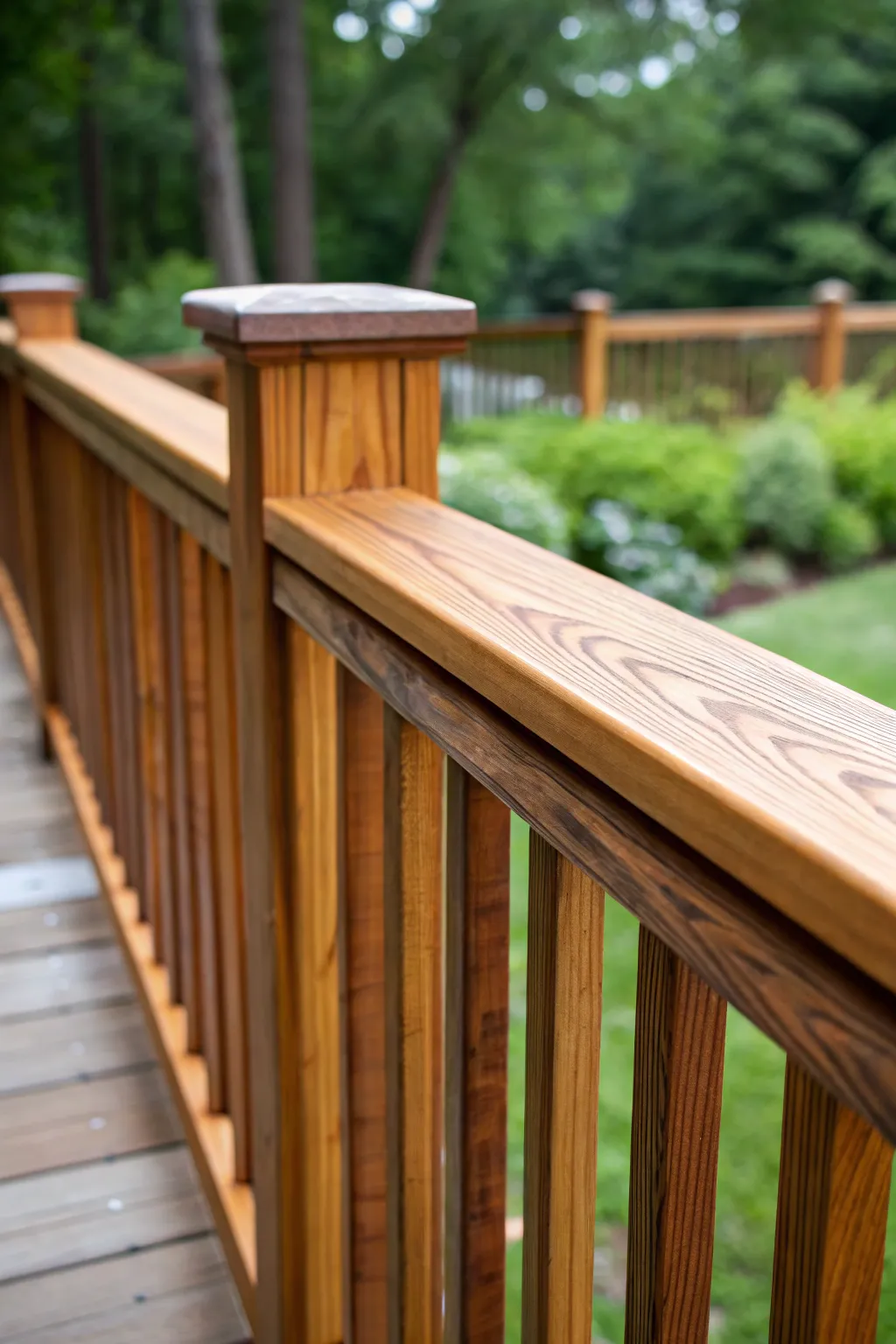 Elevate your deck's design with layered 2x4 textures for a striking architectural touch.