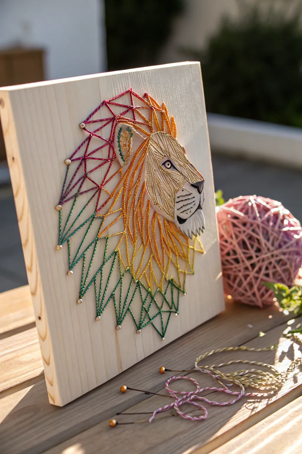Bring your wall to life with the vibrant beauty of string art: a modern twist on a classic craft.
