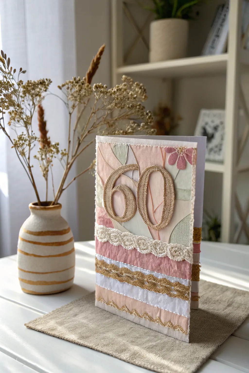 Celebrate sustainably with a charming, upcycled birthday card crafted from recycled treasures.