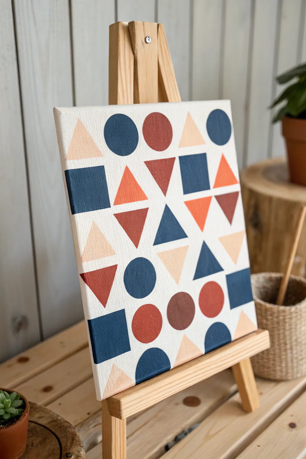 Embrace modern creativity with playful geometric patterns.