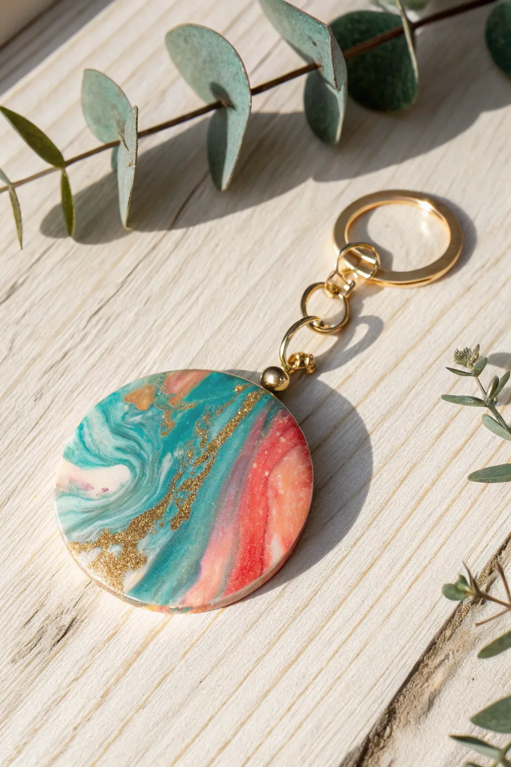 Elevate your everyday with this stunning resin keychain, a perfect blend of art and function.